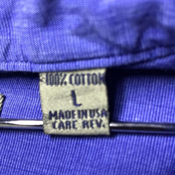 Thomas Bros by Hagale NOTRE DAME Embroidered Logo Blue Button Down Shirt Large - Picture 5 of 6